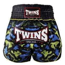 Szorty do boksu tajskiego Twins Special TTBL. Niebieskie szorty damskie TWINS, bez wzorów, z materiału, retro. Za 387.50 zł.
