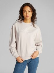 CALVIN KLEIN JEANS Bluza w kolorze kremowym rozmiar: XS. Brązowe bluzy bez kaptura damskie Calvin Klein Jeans, xs, z bawełny. Za 158.10 zł.