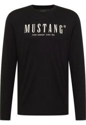 MĘSKA KOSZULKA Longsleeve MUSTANG Asheville Black 1016288 4142. Czarne koszulki męskie z długim rękawem Mustang, m. Za 129.99 zł.