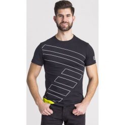 T-SHIRT EA7 Emporio Armani. Czarne t-shirty męskie EA7 Emporio Armani, l, bez wzorów, z bawełny, bez kołnierzyka. Za 173.40 zł.