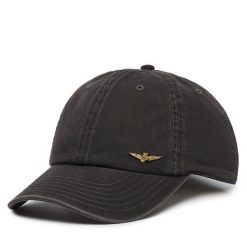 Czapka z daszkiem Aeronautica Militare. Szare czapki z daszkiem damskie AERONAUTICA MILITARE, bez wzorów. Za 189.99 zł.