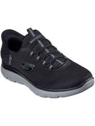 Buty Mężczyzna Skechers Slipins Summits Range czarny. Czarne buty sportowe na co dzień męskie Skechers, bez zapięcia, na fitness i siłownię. Za 279.00 zł.