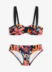 Bikini na fiszbinach (komp. 2-cz.). Czarne bikini damskie bonprix, bez wzorów. Za 89.99 zł.