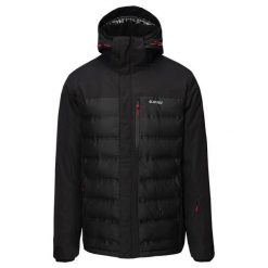 Męska Ocieplana Kurtka Helten. Czarne kurtki męskie Hi-tec, m, bez wzorów, z puchu, sportowe, bez kaptura. Za 572.99 zł.