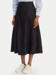 Tommy Hilfiger Spódnica jeansowa WW0WW47730 Granatowy Regular Fit. Niebieskie spódniczki damskie Tommy Hilfiger, bez wzorów, z bawełny. Za 649.99 zł.