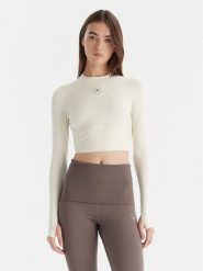 Adidas by Stella McCartney Koszulka techniczna Training JM1403 Beżowy Slim Fit. Brązowe bluzki sportowe damskie adidas by Stella McCartney, xs, bez wzorów, z syntetyku, bez ramiączek. Za 349.99 zł.