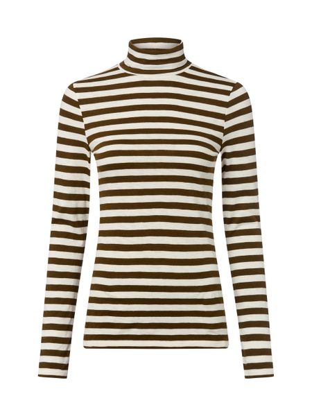 Marc O'Polo Denim koszulka z golfem Kobiety Bawełna biały|zielony, XS. Białe t-shirty damskie Marc O'Polo Denim, xs, bez wzorów, z bawełny, bez kołnierzyka. Za 169.95 zł.