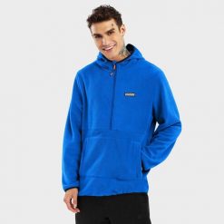 Bluza polarowa z kapturem Męska Montreux. Niebieskie bluzy z kapturem męskie SIROKO, l, z polaru. Za 254.00 zł.