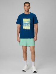 Spodenki plażowe boardshorty męskie 4F 4FRSS26UBDSM229. Zielone szorty męskie 4f, na lato, bez wzorów, z elastanu. Za 79.99 zł.