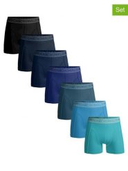 Muchachomalo Bokserki (7 par) w kolorze niebieskim, granatowym i czarnym rozmiar: S. Czarne bokserki męskie Muchachomalo, bez wzorów. Za 205.45 zł.