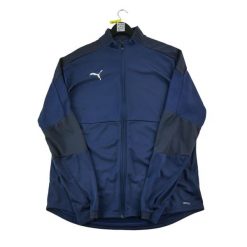 Second life - Męska kurtka przeciwdeszczowa granatowa - Stan dobry. Niebieskie kurtki treningowe męskie Puma, m, bez wzorów. Za 97.25 zł.