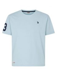 U.S. Polo Assn. Koszulka w kolorze błękitnym rozmiar: L. Niebieskie koszulki polo męskie U.S. Polo Assn., l, bez wzorów, z bawełny, bez ramiączek. Za 100.52 zł.