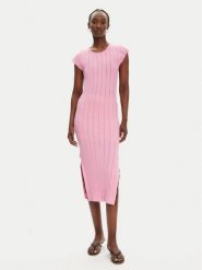 PINKO Sukienka dzianinowa 104745 A2FR QM1 Różowy Regular Fit. Czerwone sukienki damskie Pinko, xs, bez wzorów, z dzianiny, bez kołnierzyka, bez ramiączek. Za 1,129.00 zł.