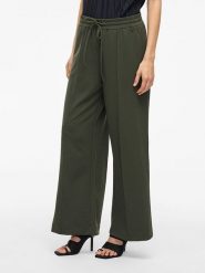 Vila Spodnie dresowe "Viclua" w kolorze ciemnozielonym rozmiar: S. Zielone spodnie dresowe damskie Vila, s, bez wzorów, z dresówki. Za 69.91 zł.