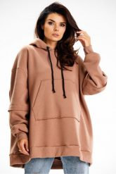 Bluza damska oversize z kapturem bawełna premium beżowa. Brązowe bluzy z kapturem damskie Infinite You, l, z bawełny. Za 299.00 zł.