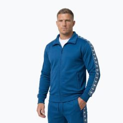 Bluza męska Pitbull Track Jacket Powers. Niebieskie bluzy bez kaptura męskie PITBULL, m, z elastanu. Za 269.99 zł.
