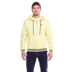 Bluza z bawełna z kaptur na co dzień na siłownię. Żółte bluzy sportowe męskie LEONE 1947 APPAREL, s, z bawełny. W wyprzedaży za 244.18 zł.