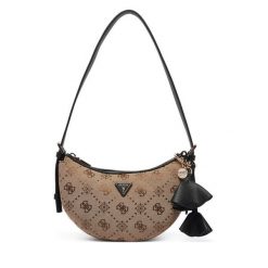 Torebka Guess. Brązowe torebki klasyczne damskie Guess, z aplikacjami, bez dodatków. Za 494.99 zł.