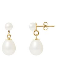 Pearline Złote kolczyki-wkrętki z perłami rozmiar: onesize. Białe kolczyki damskie Pearline, z perłą, złote. Za 717.99 zł.
