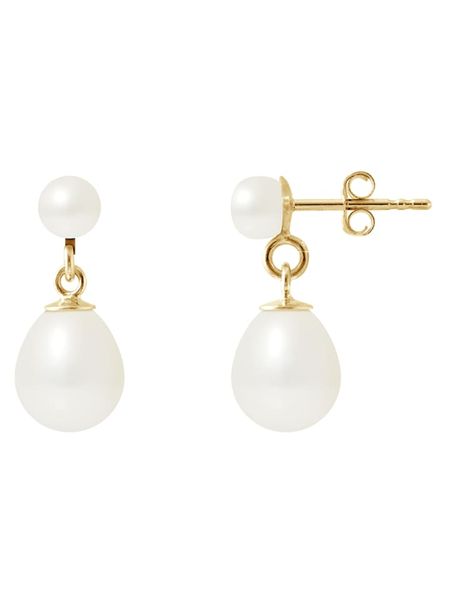 Pearline Złote kolczyki-wkrętki z perłami rozmiar: onesize. Białe kolczyki damskie Pearline, z perłą, złote. Za 600.99 zł.