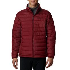 Kurtka turystyczna męska Columbia Powder Lite. Czerwone kurtki męskie Columbia, m, bez wzorów, z poliesteru, sportowe, bez kaptura. Za 326.00 zł.