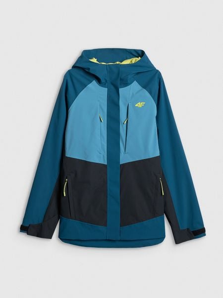 4F Kurtka trekkingowa membrana 10000 damska - turkusowa XXL. Niebieskie kurtki damskie 4f, na lato, l, bez wzorów, z materiału, bez kaptura. W wyprzedaży za 279.99 zł.
