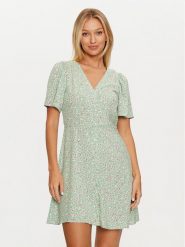 Vero Moda Sukienka letnia Alba 10292845 Zielony Regular Fit. Zielone sukienki damskie Vero Moda, na lato, xs, bez wzorów, z wiskozy, bez kołnierzyka, bez ramiączek. Za 109.99 zł.