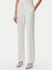 HUGO Spodnie materiałowe Hambori 50537747 Biały Slim Fit. Białe spodnie materiałowe damskie Hugo, bez wzorów, z materiału. Za 519.99 zł.