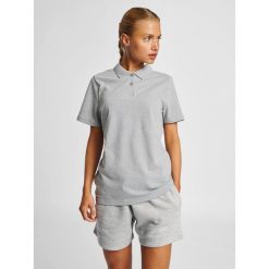 Damska elastyczna koszulka polo Hummel Red. Szare bluzki damskie HUMMEL, xs, z tkaniny, bez kołnierzyka, bez ramiączek. Za 151.00 zł.