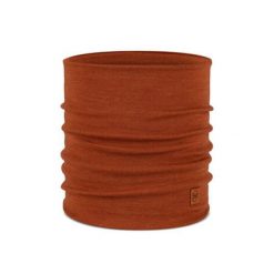 Komin zimowy chusta z wełny merino heavyweight. Brązowe szaliki i kominy damskie Buff, na zimę, bez wzorów, z wełny. Za 169.90 zł.