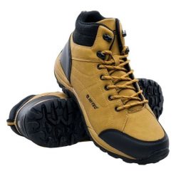 Buty Hi-Tec Canori Mid 92800210751 brązowe. Brązowe buty sportowe na co dzień męskie z gumy, bez zapięcia. Za 294.04 zł.