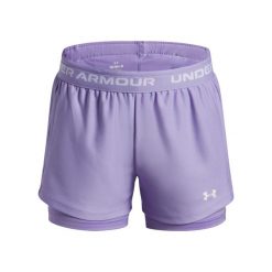 Krótkie spodenki Lányka Under Armour UA Tech Play Up 2n1. Fioletowe szorty damskie Under Armour, bez wzorów, z materiału. Za 158.93 zł.