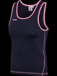 Hummel Top hmlI-D EASY TOP bez rękawów bawełna organiczna NIGHT SKY. Niebieskie topy sportowe damskie HUMMEL, xl, bez wzorów, z bawełny, bez ramiączek. Za 142.00 zł.
