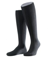 Skarpetki do połowy łydki Falke Teppich Im Schuh. Czarne skarpetki męskie Falke, bez wzorów, z materiału. Za 155.50 zł.