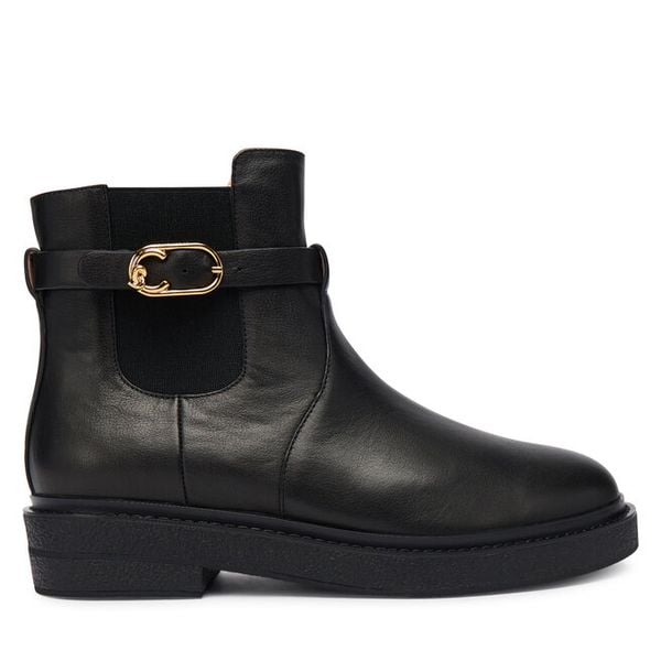 Botki Coccinelle. Czarne botki damskie Coccinelle, bez obcasa, na płaskiej podeszwie, bez zapięcia. Za 839.99 zł.