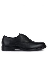 Geox Półbuty Stringate U45CGB-00043 C9999 Czarny. Czarne buty wizytowe męskie Geox, ze skóry, bez zapięcia. Za 489.99 zł.