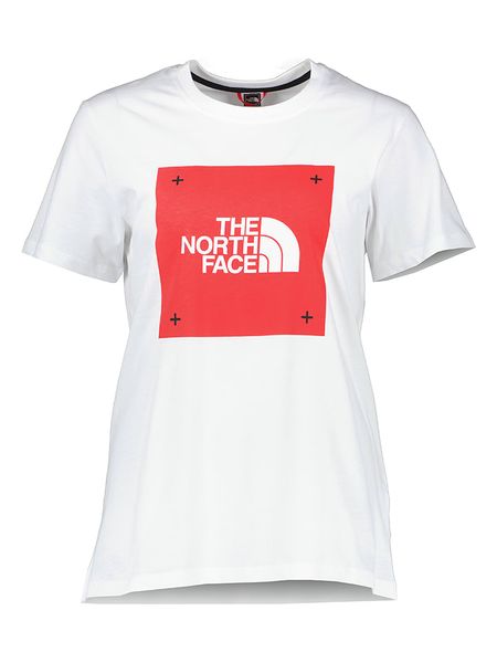 The North Face Koszulka "BF Box" w kolorze białym rozmiar: S. Białe bluzki damskie The North Face, s, bez wzorów, z bawełny, bez kołnierzyka. Za 87.45 zł.