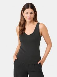 Gerry Weber Top w kolorze czarnym rozmiar: 42. Czarne topy damskie Gerry Weber, bez wzorów, bez kołnierzyka. Za 118.56 zł.