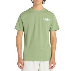 Koszulka sportowa męska New Balance MT6179UMAAR. Zielone t-shirty sportowe męskie New Balance, l, z tkaniny, bez ramiączek, na fitness i siłownię. Za 163.00 zł.
