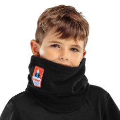 Komin termiczny na szyję dziecięcy Snowbug. Czarne szaliki dziecięce SIROKO, z polaru, bez ramiączek. Za 84.00 zł.