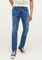 MUSTANG Style Vegas MĘSKIE SPODNIE JEANSOWE DENIM BLUE 1013659 5000 783. Niebieskie spodnie materiałowe męskie Mustang, bez wzorów, z denimu. Za 219.99 zł.