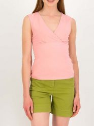 Blutsgeschwister Top "Mon Soleil Cache" w kolorze jasnoróżowym rozmiar: XL. Różowe topy damskie Blutsgeschwister, xl, bez wzorów, z bawełny, bez kołnierzyka. Za 109.78 zł.