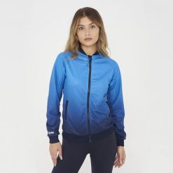 Kurtka do biegania damska BLAS niebieska. Niebieskie kurtki do biegania damskie ELPLAYER, xs, bez wzorów, z materiału, bez kaptura. Za 80.00 zł.