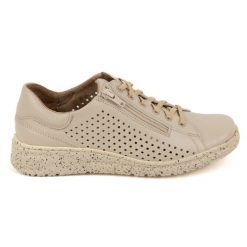 WASAK Półbuty damskie sneakersy skórzane ażurowe 0720PW beżowe beżowy. Brązowe półbuty damskie w ażurowe wzory, ze skóry, biznesowe, bez obcasa. Za 423.31 zł.