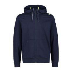 Bluza z kapturem zapinana na zamek błyskawiczny CMP. Szare bluzy sportowe męskie CMP, bez wzorów, z materiału, sportowe, bez kołnierzyka, bez ramiączek. Za 285.70 zł.