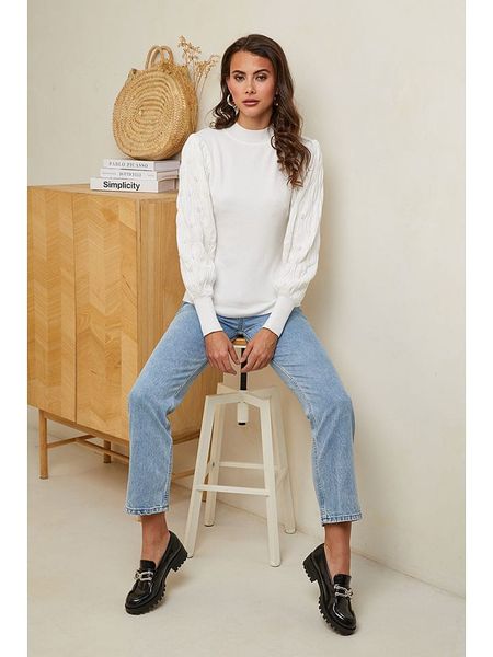 Soft Cashmere Sweter w kolorze białym rozmiar: 38/40. Białe golfy damskie Soft Cashmere, z kaszmiru, bez kołnierzyka. Za 104.99 zł.