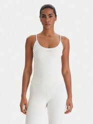 Guess Top V6RP14 KD952 Écru Slim Fit. Topy damskie Guess, s, z aplikacjami, z syntetyku, bez kołnierzyka. Za 199.99 zł.