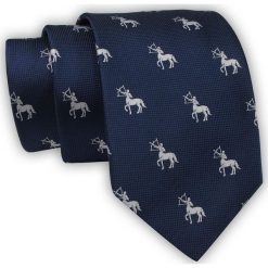 Krawat Alties (7 cm) - Znaki Zodiaku: STRZELEC. Niebieskie krawaty i muchy męskie Alties, bez wzorów, z tkaniny, eleganckie. Za 49.00 zł.