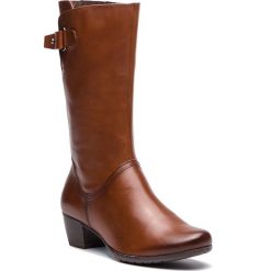 Kozaki MARCO TOZZI - 2-25519-21 Cognac Antic 310. Brązowe kozaki damskie Marco Tozzi, z futra, przed kolano, bez obcasa, na obcasie. W wyprzedaży za 329.00 zł.