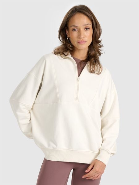 4F Bluza dresowa nierozpinana bez kaptura damska - biała S. Białe bluzy bez kaptura damskie 4f, s, z dresówki. W wyprzedaży za 79.99 zł.